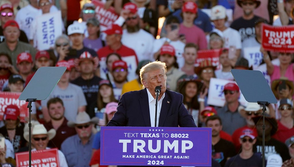 Former President Donald Trump speaks March 25, 2023, at a rally in Waco, Texas. (AP)